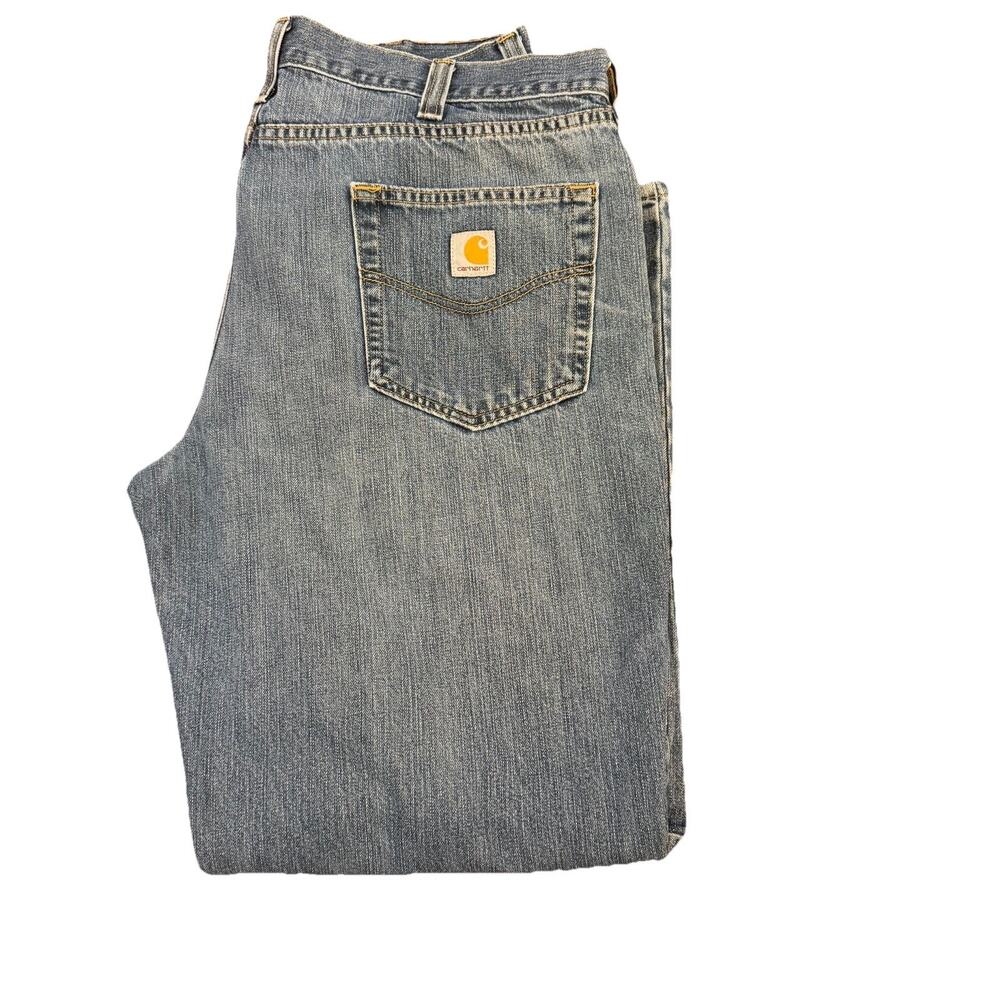 Men’s Carhartt Jeans B19 Denim Cut Jeans Sz 38x32 Work Casual Comfortable Great